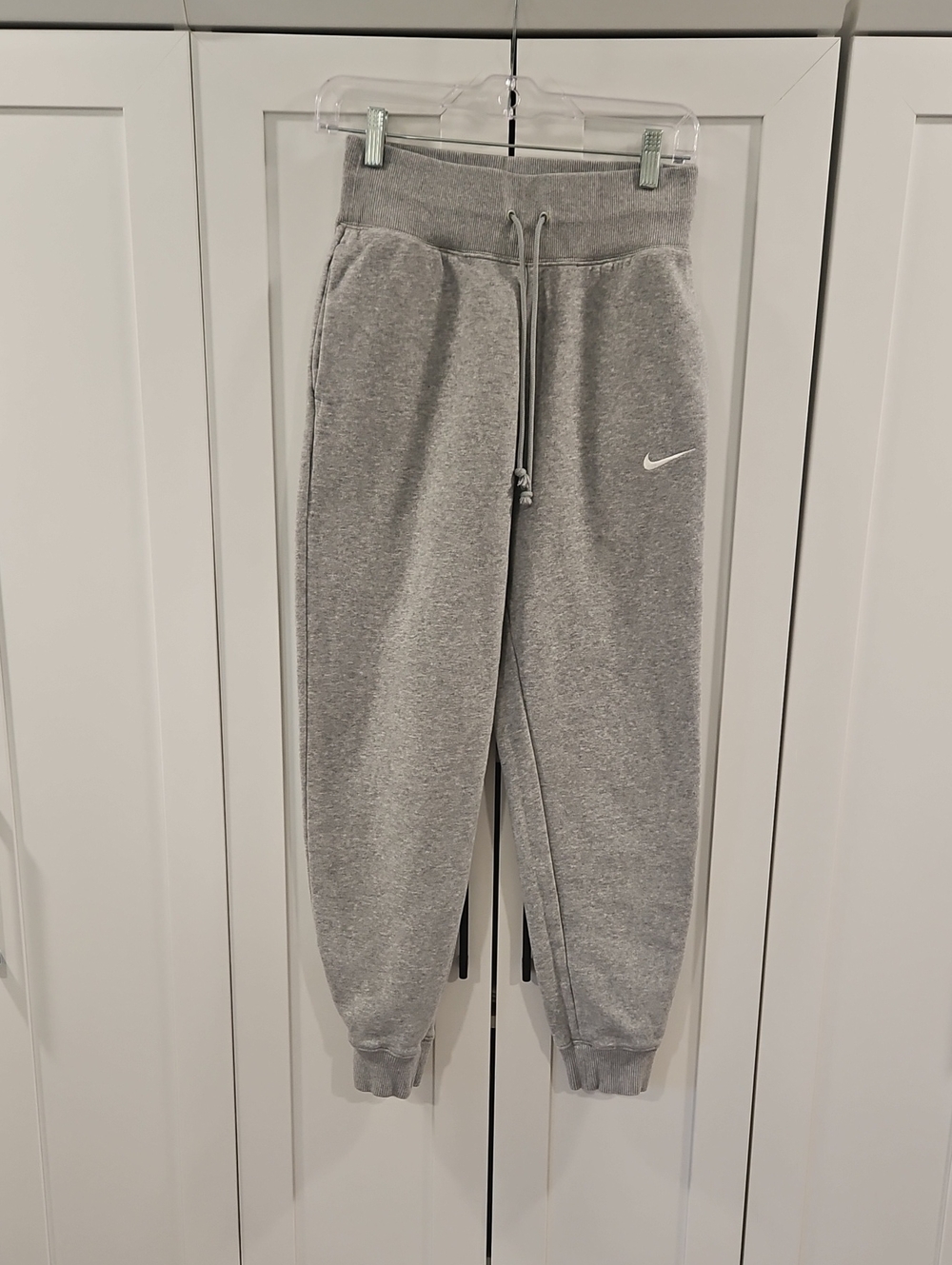 Nike Phoenix Fleece Women's High-Waisted Joggers.  Dark Heather Grey XS.